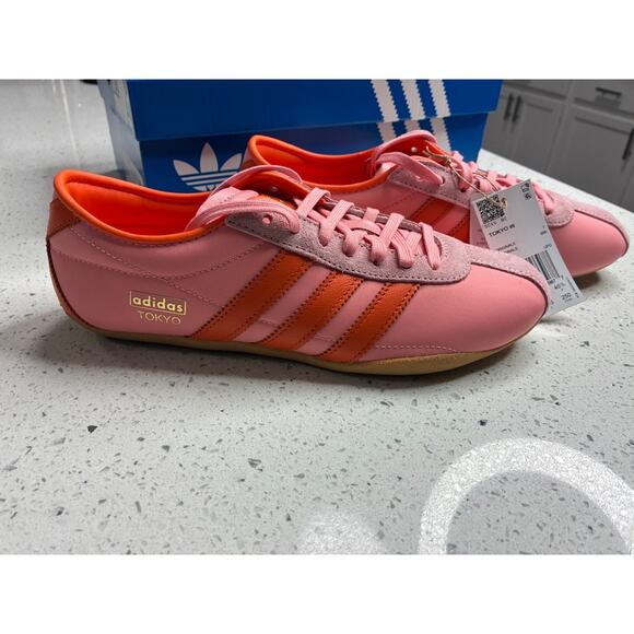 New Adidas Women's Tokyo Sneakers Nylon Semi Pink Spark Orange Ji3297 Sz 8.5 NIB - Picture 5 of 9